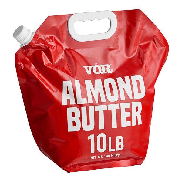 Vor Pure Almond Butter 10 lb. Pouch - 4/Case