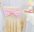 Ruffled Ice Crushed Velvet Chair Band Sample Pink