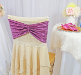 Ruffled Ice Crushed Velvet Chair Band Sample