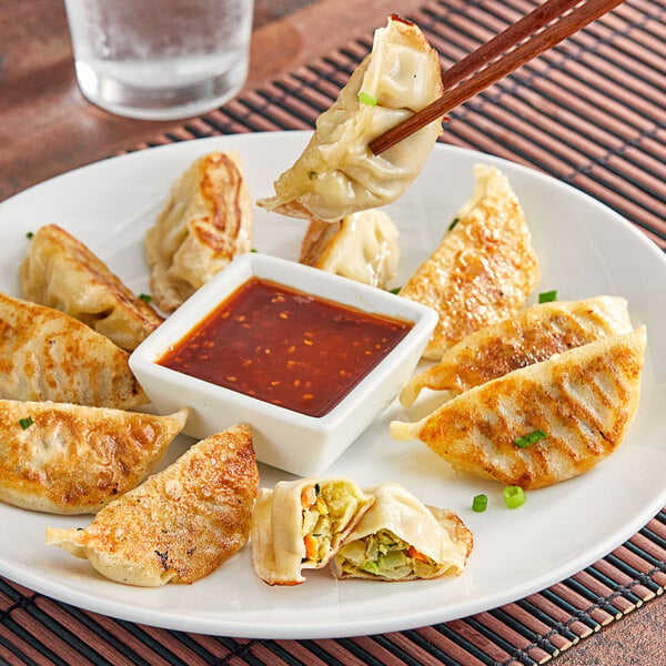 Chef One Vegetable Dumpling 40 oz. - 3/Case