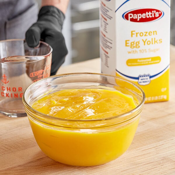 Papetti's Frozen Liquid Sugared Egg Yolks 5 lb. - 6/Case