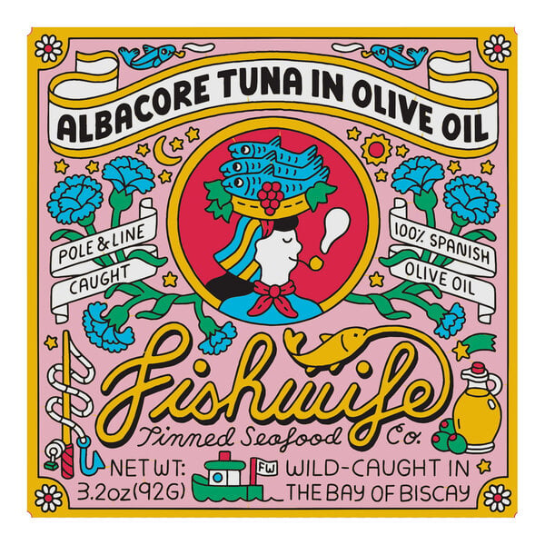 Fishwife Albacore Tuna in Olive Oil 3.2 oz. Can - 12/Case
