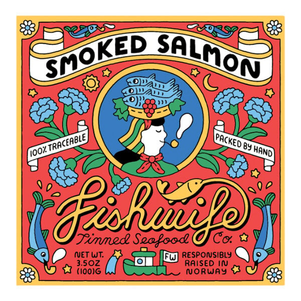 Fishwife Smoked Atlantic Salmon 3.5 oz. Can - 36/Case