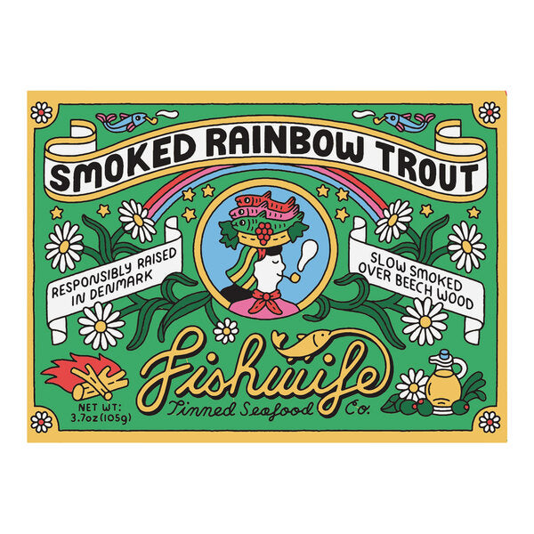 Fishwife Smoked Rainbow Trout in Olive Oil 3.7 oz. Can - 60/Case
