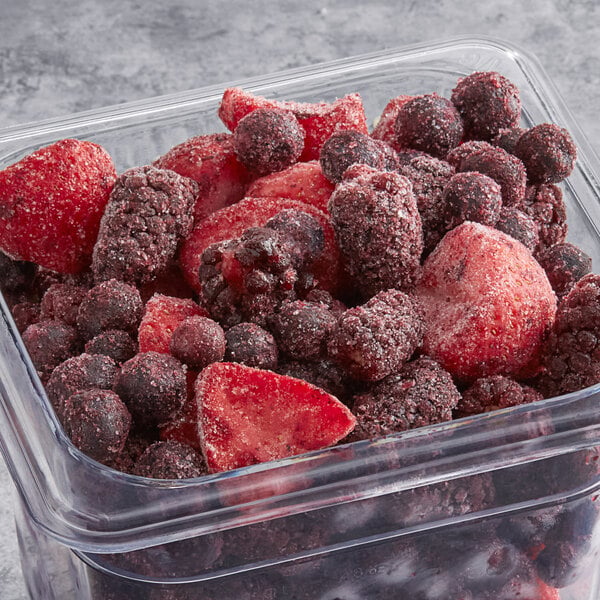 Simplot Simple Goodness IQF Triple Berry Blend 5 lb. - 4/Case