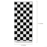5" x 11 1/2" Black and White Checkered Cellophane Bags - 12 Pc.