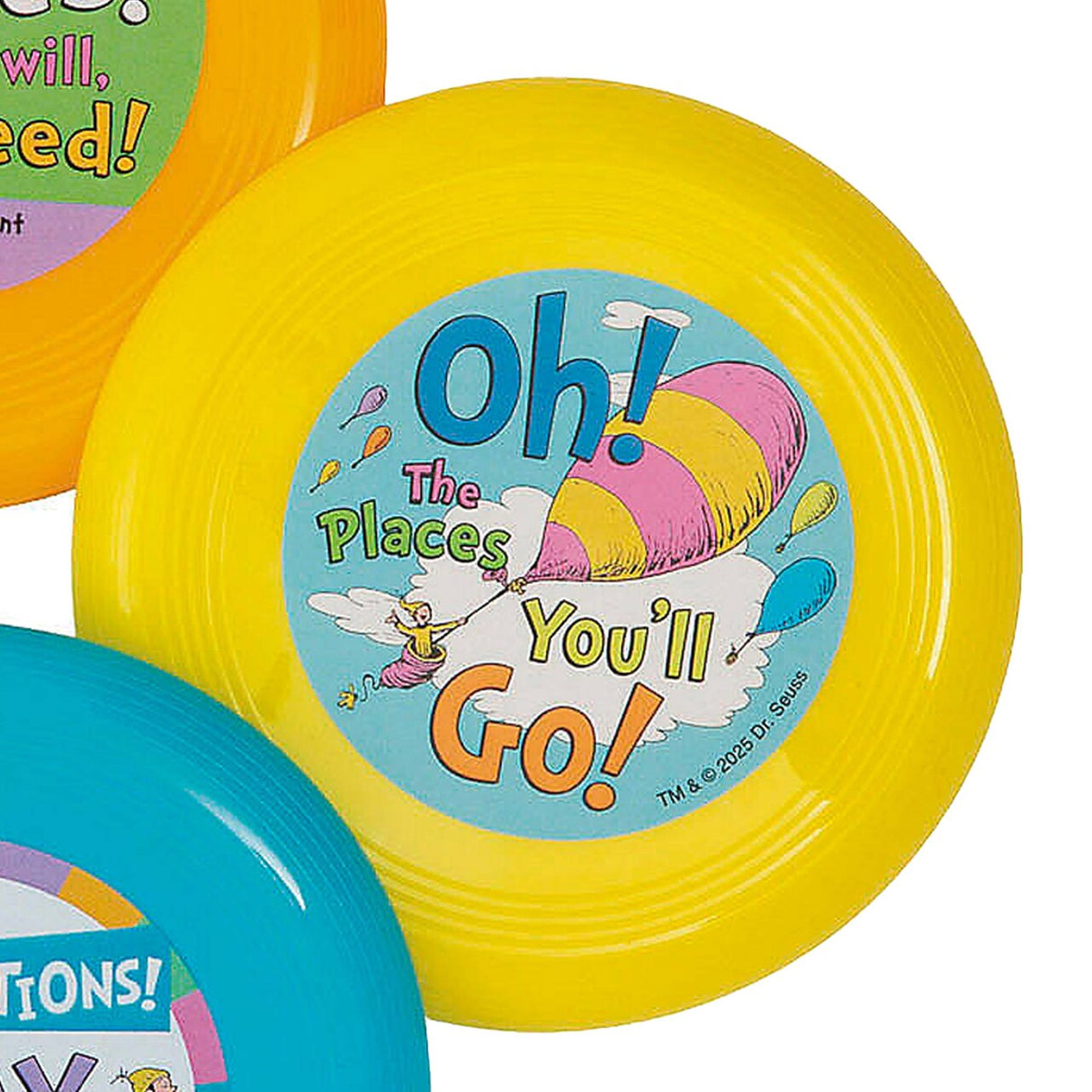 3 1/2" Dr. Seuss™ Oh the Places You’ll Go Flying Discs – 12ct
