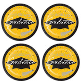 Creative Converting School Spirit Yellow Graduation Dinner Plates – 54ct