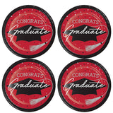 Creative Converting School Spirit Red Graduation Dessert Paper Plates 54 Count