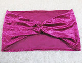 Ruffled Crushed Velvet Chair Band Sample