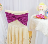 Ruffled Crushed Velvet Chair Band Sample