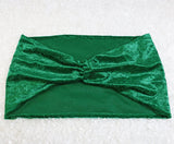 Ruffled Ice Crushed Velvet Chair Bands