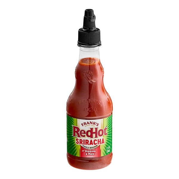 Frank's RedHot Sriracha Chili Sauce Tabletop Squeeze Bottle 12 oz. - 12/Case