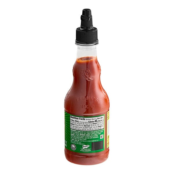 Frank's RedHot Sriracha Chili Sauce Tabletop Squeeze Bottle 12 oz. - 12/Case