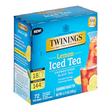 Twinings Unsweetened Black Lemon Iced Tea Bags - 432/Case