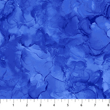 Cotton Print Mirage Lapis Fabric 43/44
