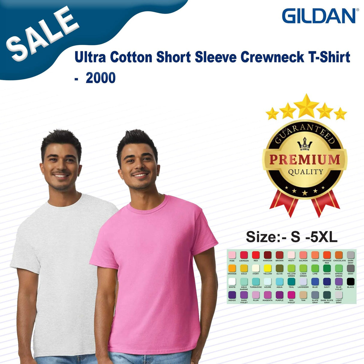 Gildan® Ultra Cotton Short Sleeve Crewneck T-Shirt