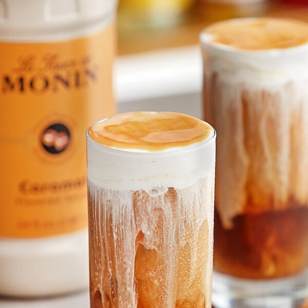 Monin Caramel Flavoring Sauce 64 fl. oz. - 4/Case