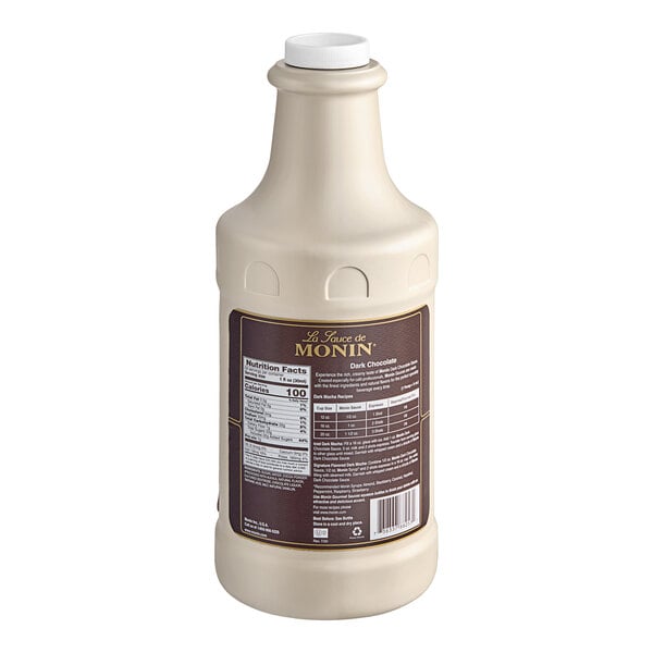 Monin Dark Chocolate Flavoring Sauce 64 fl. oz. - 4/Case