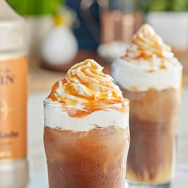 Monin Sea Salt Caramel Toffee Flavoring Sauce 64 fl. oz. - 4/Case