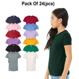 24 Pack : BELLA + CANVAS® Youth Jersey Tee - 3001Y