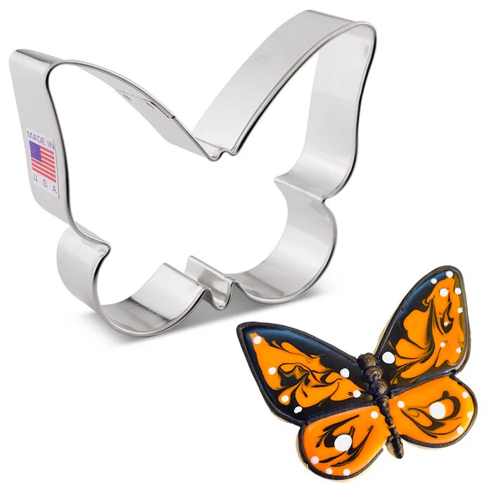 Ann Clark Cute Butterfly Cookie Cutter, 3" x 3.75" Big Wings