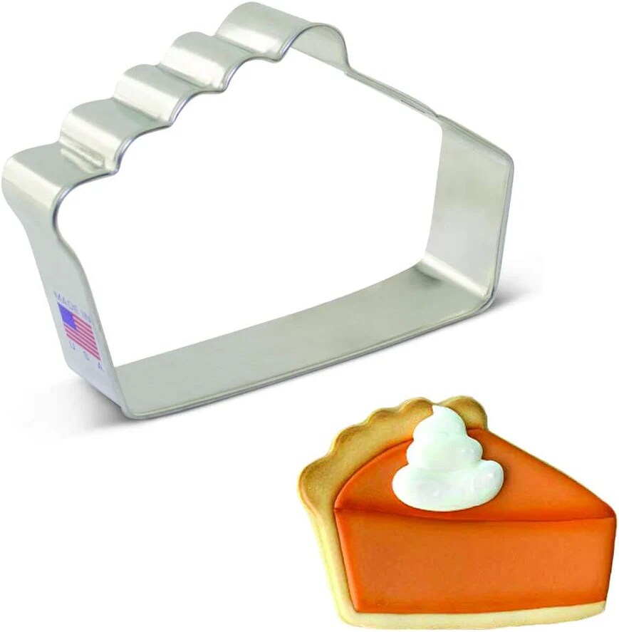 Ann Clark Pumpkin Pie Slice Cookie Cutter 4.5" Cake layers