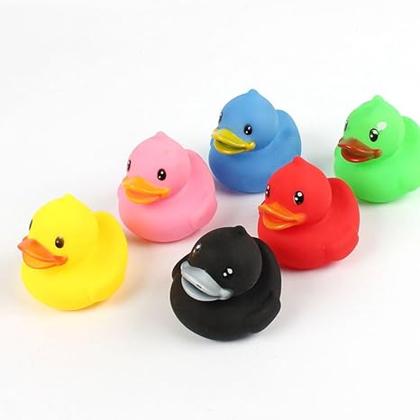 Candy Heart Phrases Rubber Ducks