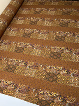 Wool Twill Printed Yellow Brown