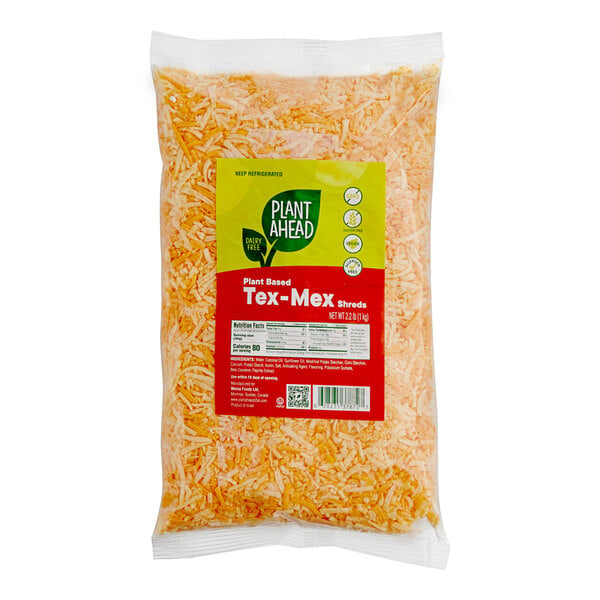 Plant Ahead Plant-Based Vegan Shredded Tex-Mex Cheese 2.2 lb. - 6/Case