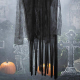 4 Ft. 3" Posable Hanging Girl Dressed in Black Halloween Decoration