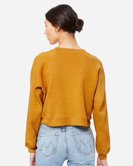 BELLA + CANVAS® Women's Crop Raglan Fleece Crewneck Sweatshirt - 7505