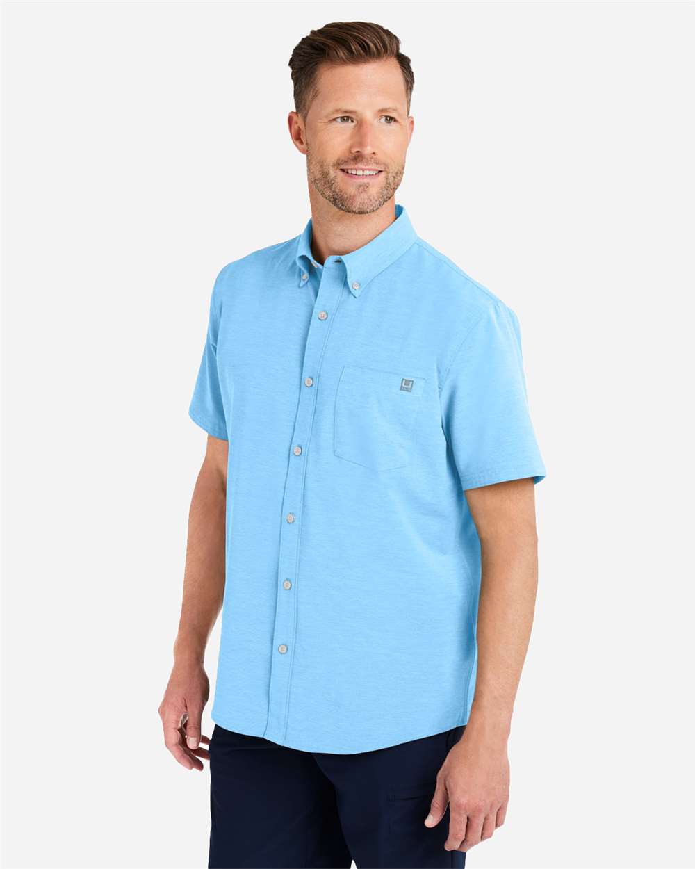 HUK® Men’s Kona Solid Performance Shirt UPF 30 Protection & Four-Way Stretch