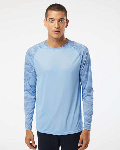 Paragon®Cayman Performance Camo Colorblocked Long Sleeve T Shirt