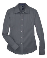 Devon & Jones® Women’s Solid Stretch Twill Woven Dress Shirt Non-Iron Professional Shirting with Flattering Fit
