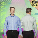 Devon & Jones® Mens Banker Stripe Dress Shirt Cotton Polyester Fit