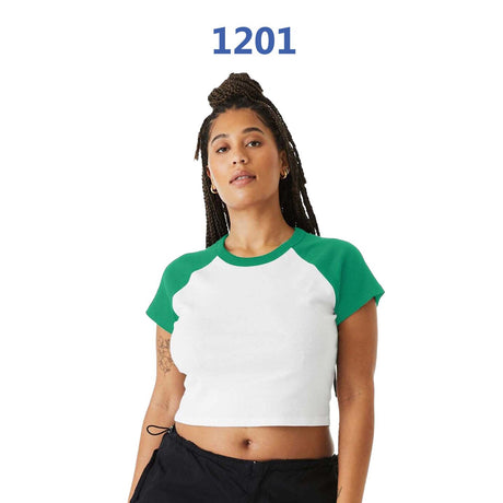 BELLA + CANVAS® Women's Micro Rib Raglan Short sleeve Tee