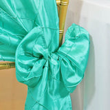 10 Pack Tiff Blue Pintuck Taffeta Chair Sashes 9.5x108 Inches