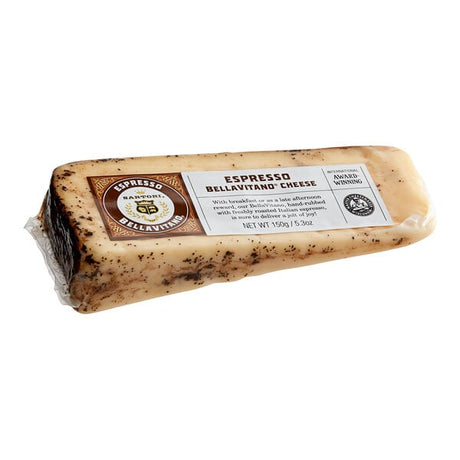 Sartori Espresso BellaVitano Cheese 5.3 oz. Wedge - 12/Case