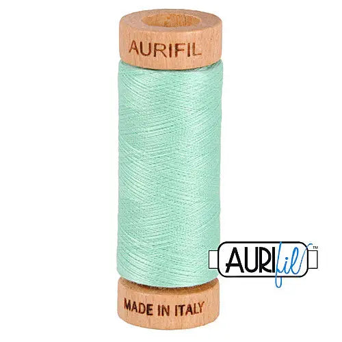 Cotton Thread 80wt Medium Mint Aurifil Spool
