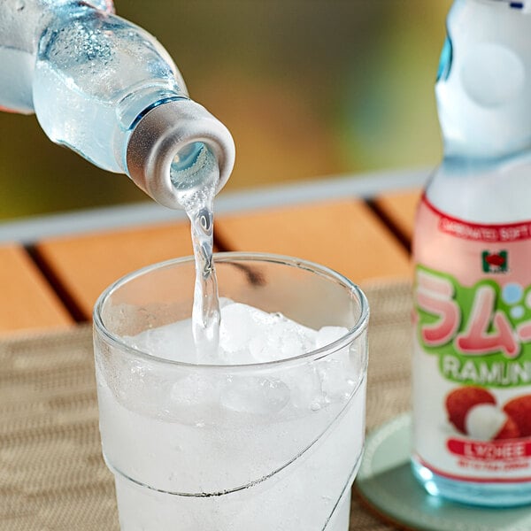 Hana Ramune Lychee Soda 6.7 fl. oz. - 24/Case