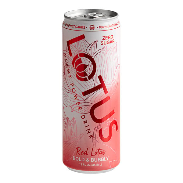 Lotus Plant Energy Zero Sugar Red Lotus Plant Power Energy Drink 12 fl. oz. - 12/Case