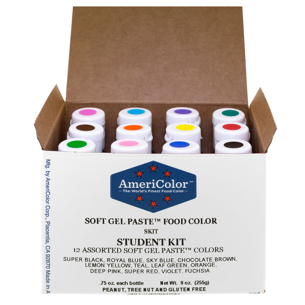 Americolor Gel Paste Student Kit, .75 oz., 12 Colors