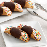Vaccaro's Desserts Mini Chocolate Cannoli Shell 0.54 oz. - 48/Case