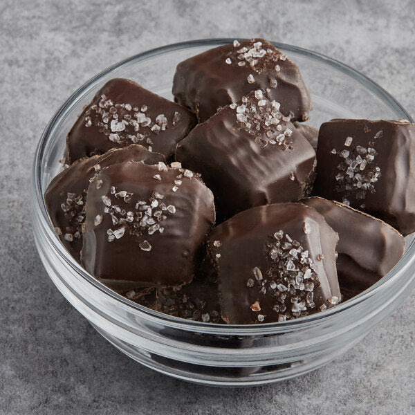 Albanese Dark Chocolate Covered Sea Salt Caramels 5 lb. - 2/Case