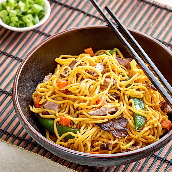 Twin Marquis Pre-Cooked Frozen Lo Mein Noodles 5 lb. - 6/Case