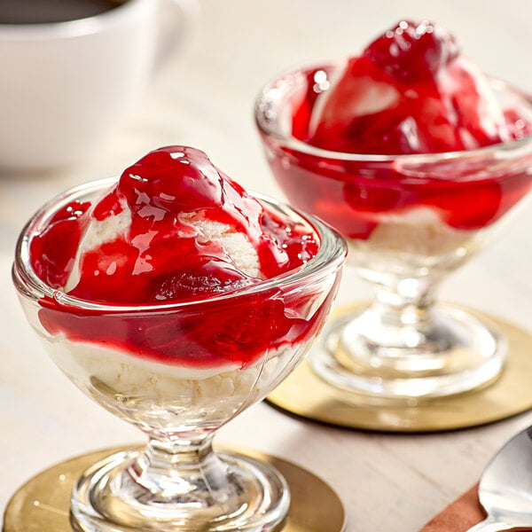 Creamery Ave. Premium Strawberry Dessert / Sundae Topping 1/2 Gallon - 6/Case