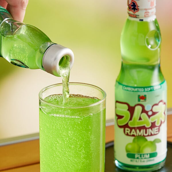Hana Ramune Plum Soda 6.7 fl. oz. - 24/Case