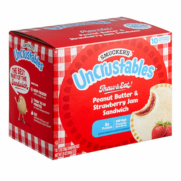 Smucker's Uncrustables Strawberry Jam and Peanut Butter Sandwich 2 oz. - 60/Case