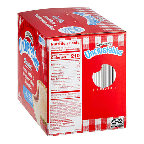 Smucker's Uncrustables Strawberry Jam and Peanut Butter Sandwich 2 oz. - 60/Case